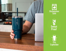 Load image into Gallery viewer, Insulated 34 oz Drink Tumbler - White Opaque Gloss, Perfect for Cold Beverages