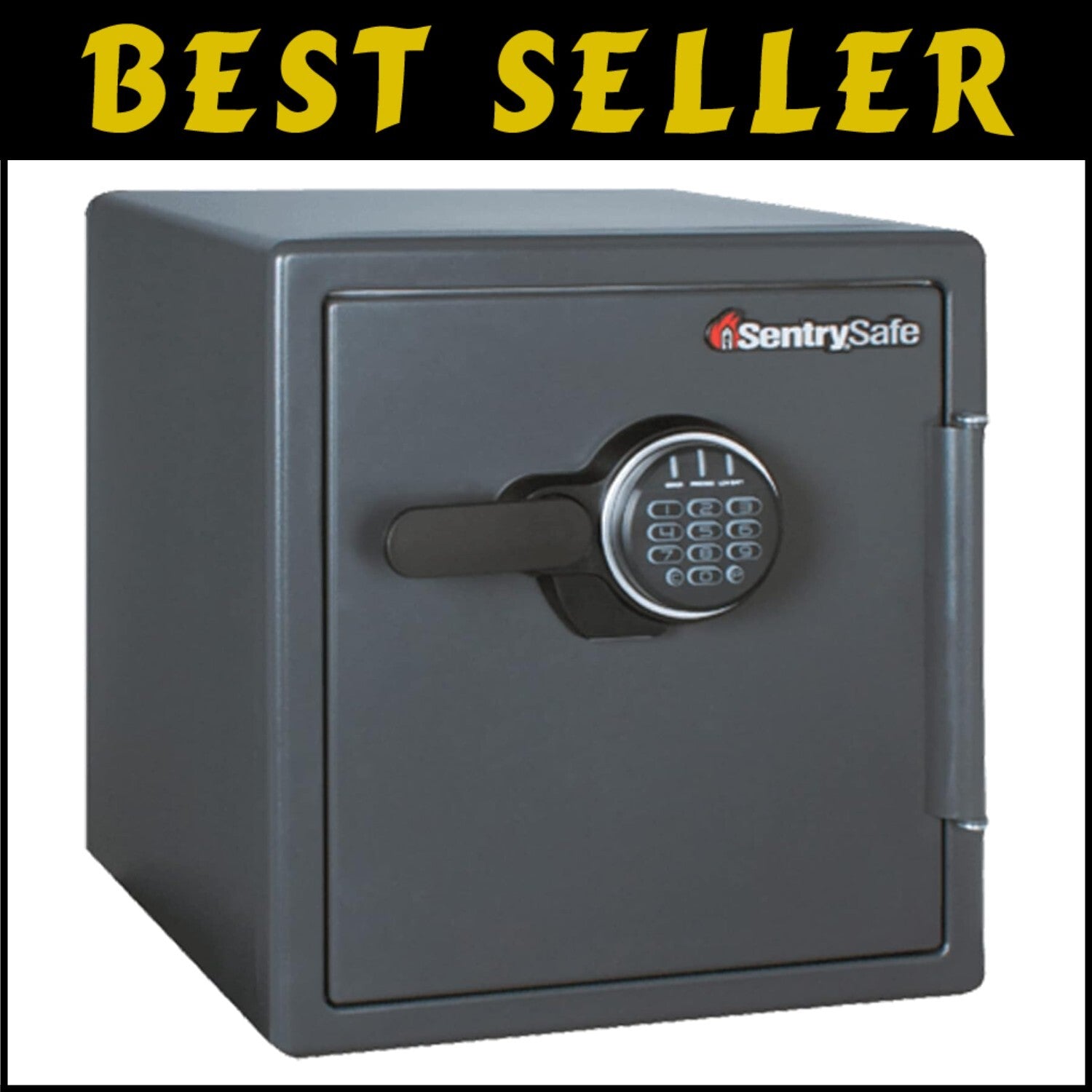 Home Security Fireproof Safe, Digital Keypad & Organizational Shelf - 1.23 Cu Ft
