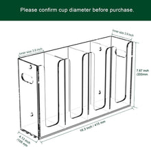 Load image into Gallery viewer, Acrylic Cup Holder with Handles for Countertop or Wall Mount - 4 Compartments