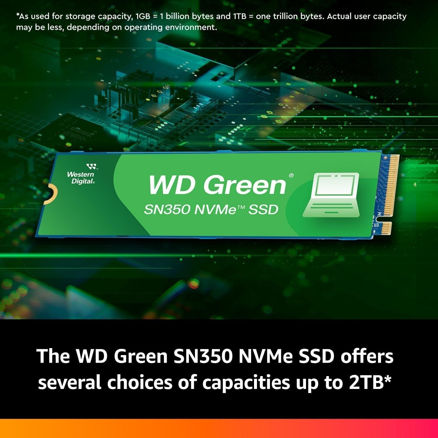 2TB WD SN350 NVMe Solid State Drive - 3200MB/s Speed - Ideal for Gaming