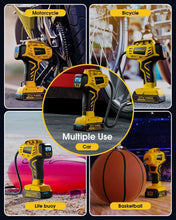 Load image into Gallery viewer, Quick-Charge Tire Inflator with 21V Battery - 160 PSI for Cars, Bikes &amp; E-Bikes