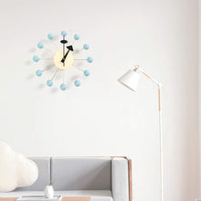 Load image into Gallery viewer, Stylish Ball Clock in Blue - Modern Non-Ticking Wall Clock for Home &amp; Office
