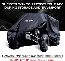 Load image into Gallery viewer, Universal Heavy-Duty ATV Cover for Kawasaki, Honda, Polaris &amp; More - XL Black