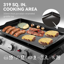 Load image into Gallery viewer, Portable Tabletop Gas Grill Griddle - 319 sq. in Cooking Area for Gatherings