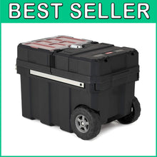 Load image into Gallery viewer, Portable Tool Storage Box on Wheels with Central Locking - Ideal for Contractors