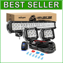 Load image into Gallery viewer, Bright 20 Inch 126W LED Light Bar Combo with 18W Pods - Ideal for Night Driving