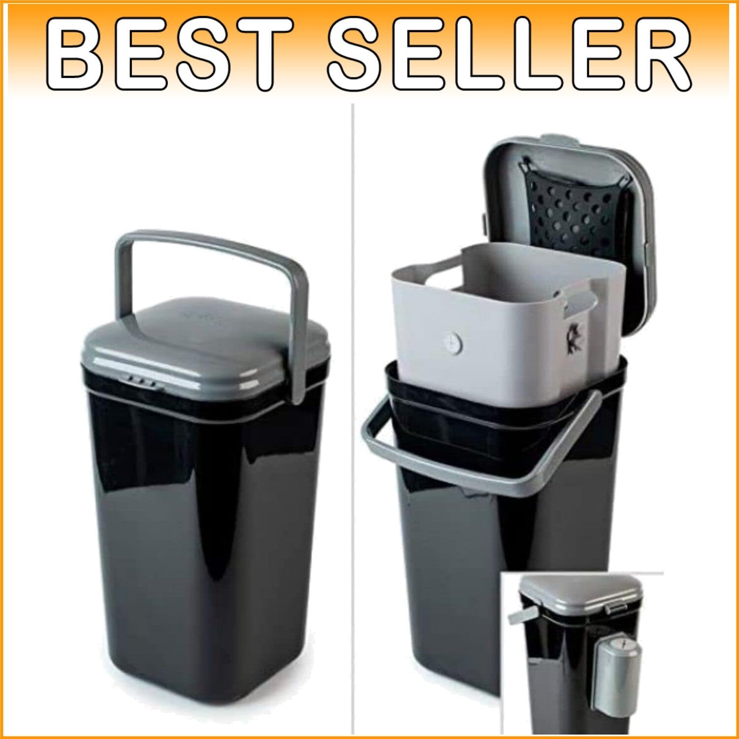 Transparent Outdoor Dog Waste Bin - Easy Clean-up with Built-in Deodorizer