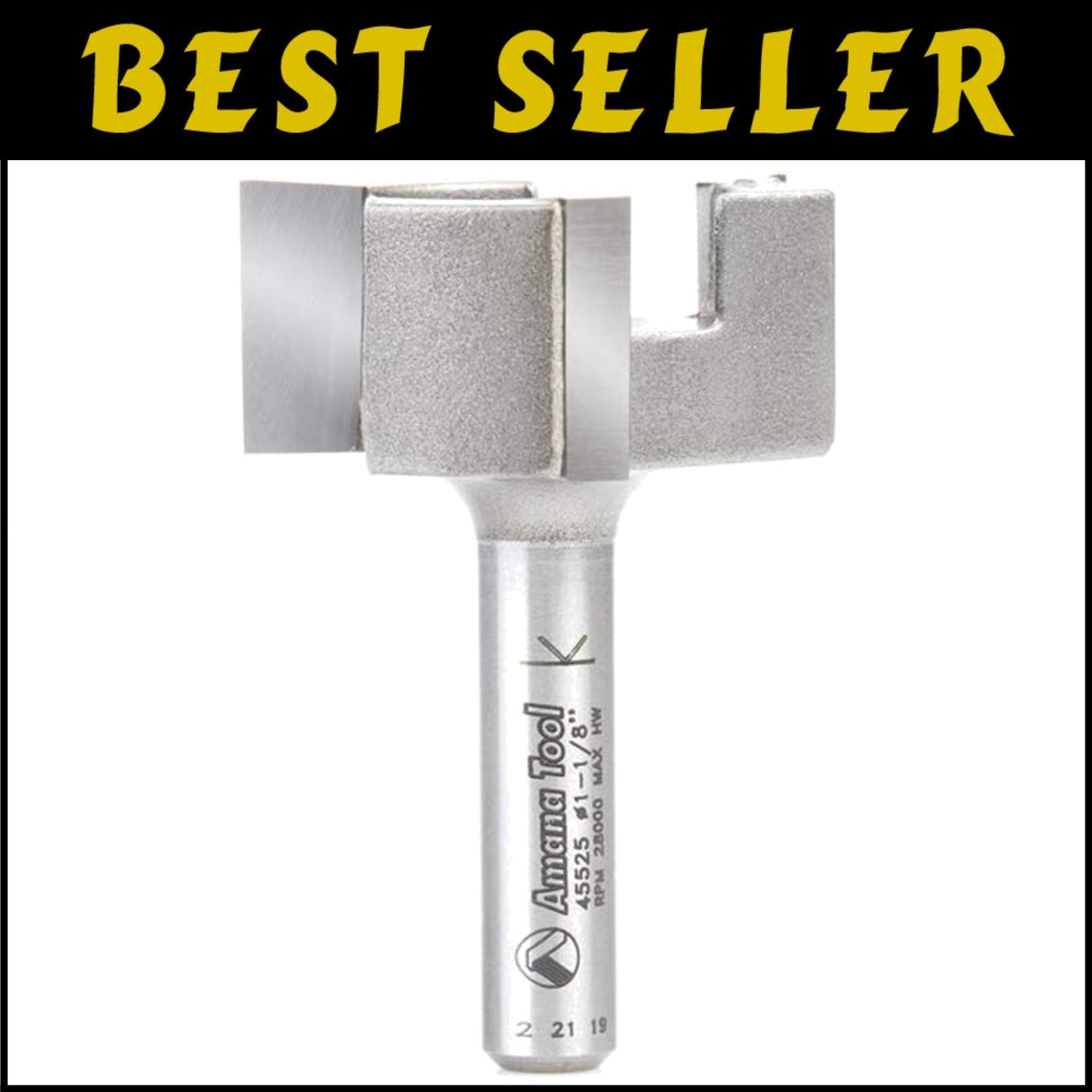 Carbide Tipped 1-1/2in Router Bit - 4 Flute Design for Ultimate Cutting Power