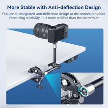 Load image into Gallery viewer, Adjustable Magic Arm Clamp with Super Clamp for Cameras and Lights, 1.5kg Limit