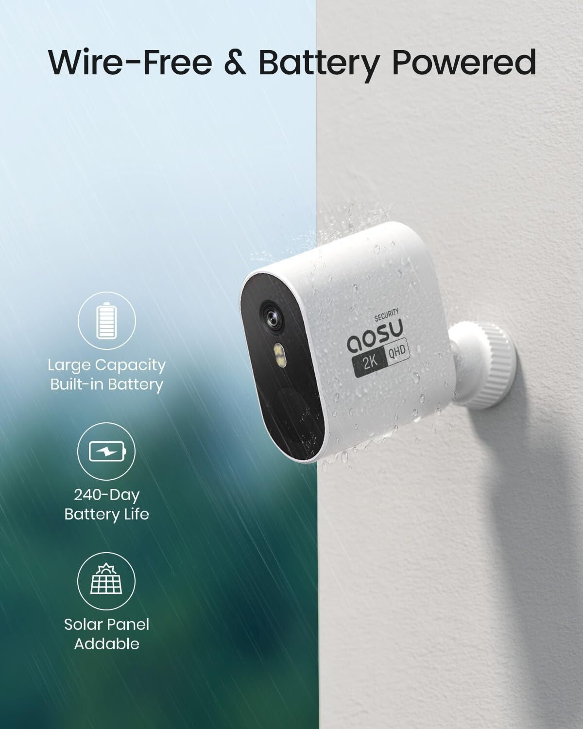 Add-On 2K Outdoor Camera for Enhanced Security - Requires Compatible HomeBase