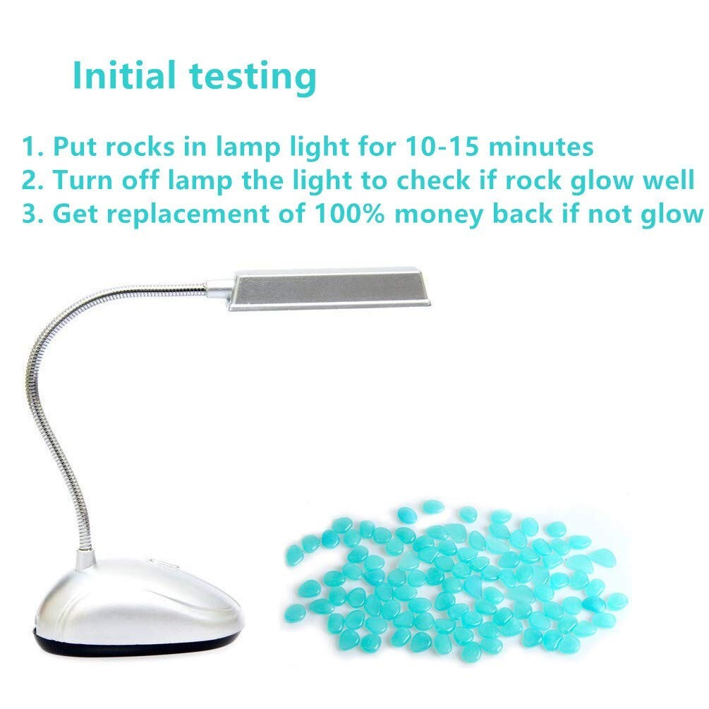 Eco-Friendly 2000PCS Glow in The Dark Pebbles - Vibrant 1-Inch Decorative Rocks