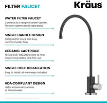 Load image into Gallery viewer, Durable Spot-Free Stainless Steel Drinking Water Faucet - Purita High-Arc Design