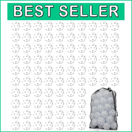 Durable Hollow Soft Baseballs with 26 Holes - 12/100 Pack for Skills Development