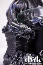 Load image into Gallery viewer, Black Resin Electric Oil Burner - Dragon Castle Guardian with Dimming Feature