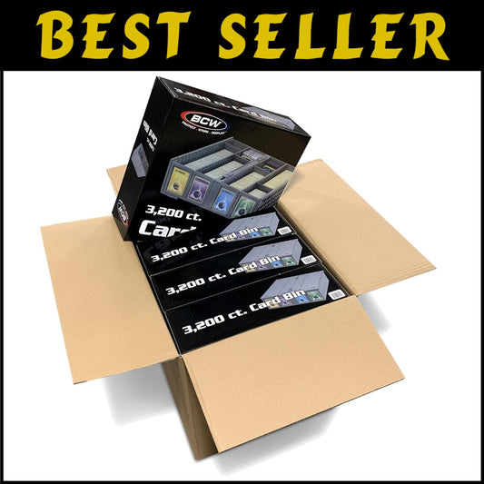 Durable Collectible Card Bins - 4-Pack with Dividers, Holds All Trading Cards