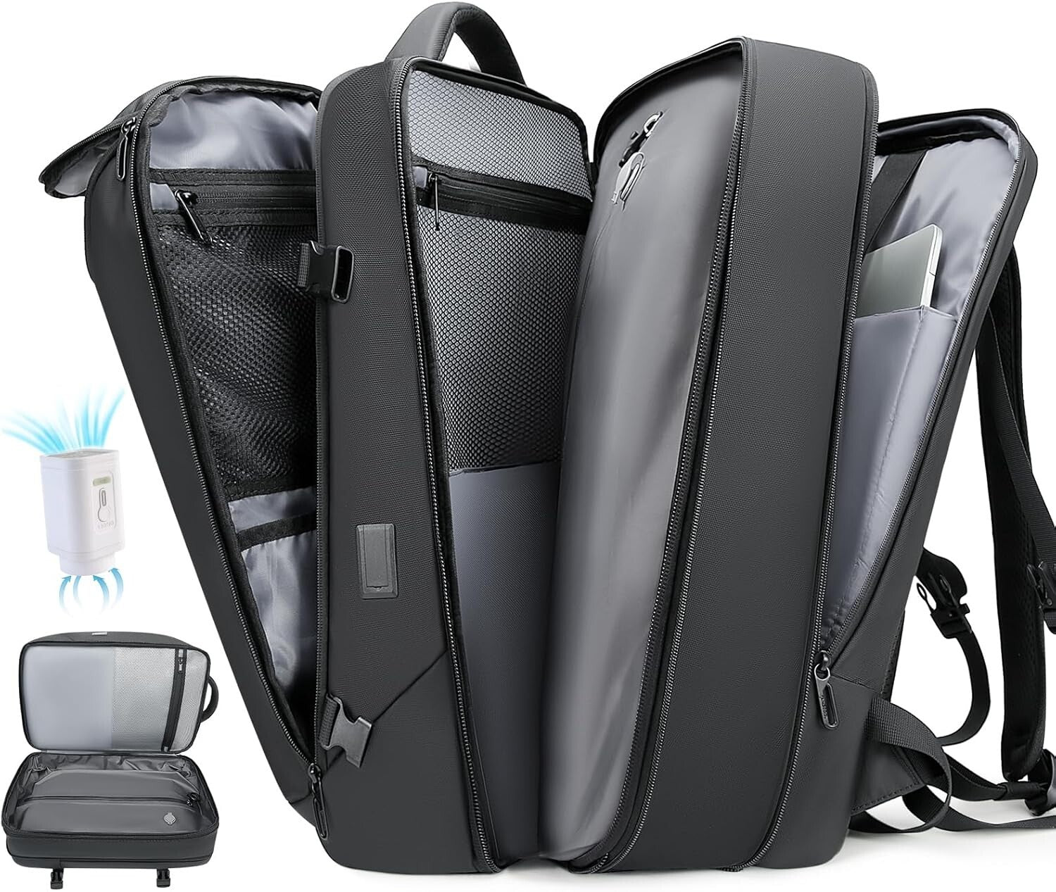 Water-Resistant 50L Compression Backpack with Laptop Compartment - Travel Ready