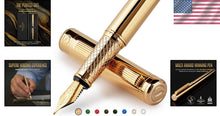 Load image into Gallery viewer, Luxury Fountain Pen with Stunning 24K Gold Finish - Perfect Gift for Him &amp; Her