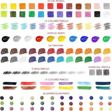 Load image into Gallery viewer, Portable 150-Piece Art Supplies Set with Professional Wooden Case for All Ages