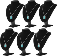 Load image into Gallery viewer, Black Velvet Necklace Holder - 11 Inch Display Stand for Weddings &amp; Birthdays
