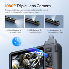 Load image into Gallery viewer, Professional Triple Lens Endoscope Camera with Carrying Case &amp; Waterproof Design