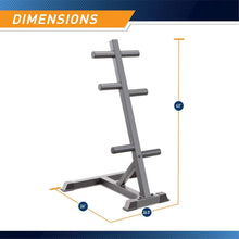 Load image into Gallery viewer, Heavy-Duty Olympic Weight Plate Tree for 2-Inch Plates - Space Saving Rack