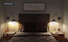 Load image into Gallery viewer, Set of 2 Dimmable Vintage Wall Sconces - Industrial Plug-In &amp; Hardwired Fixture