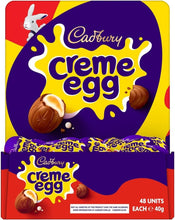 Load image into Gallery viewer, 48 Pack of Creme Eggs - Vegetarian Milk Chocolate Eggs for Easter Celebrations