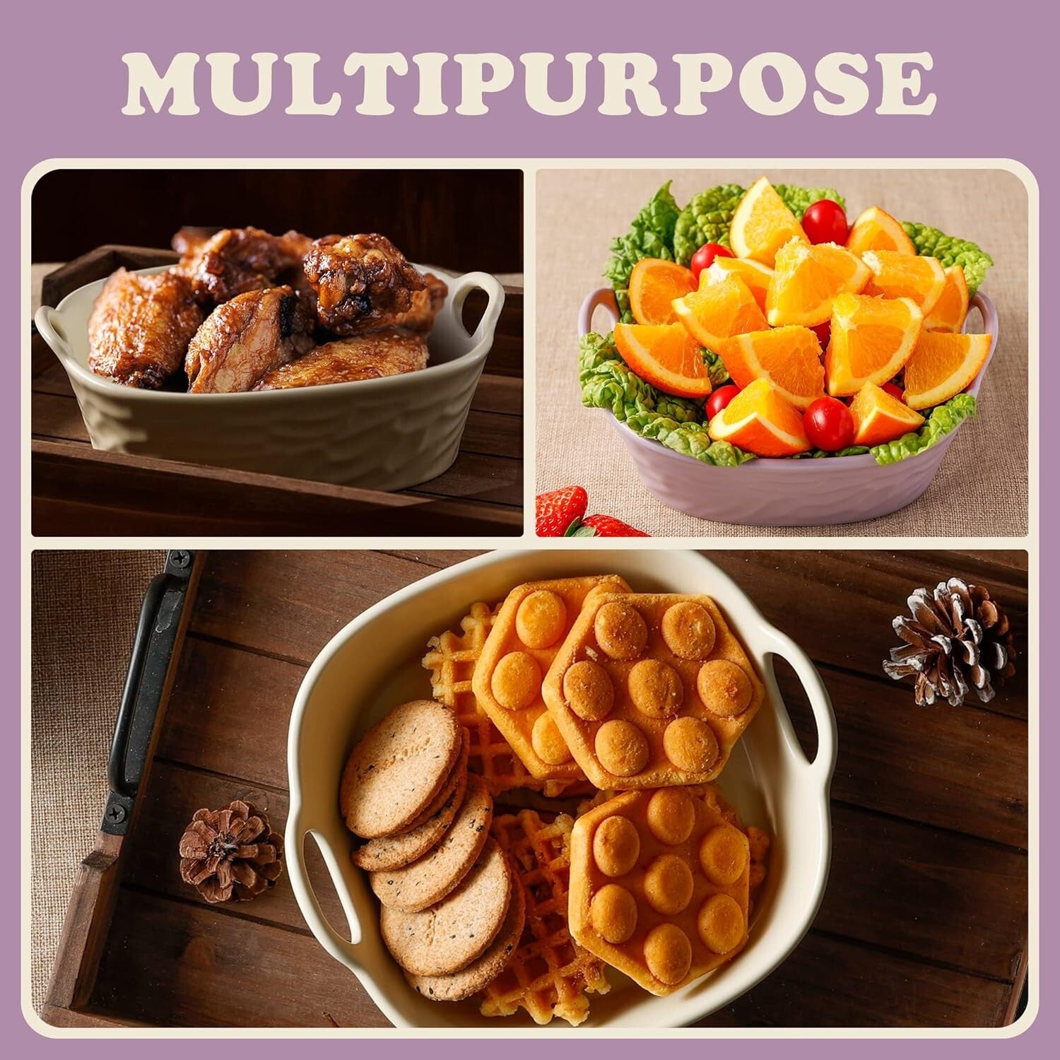 Elegant 8.5" Ceramic Air Fryer Liners – Reusable & Perfect for All Cooking Needs