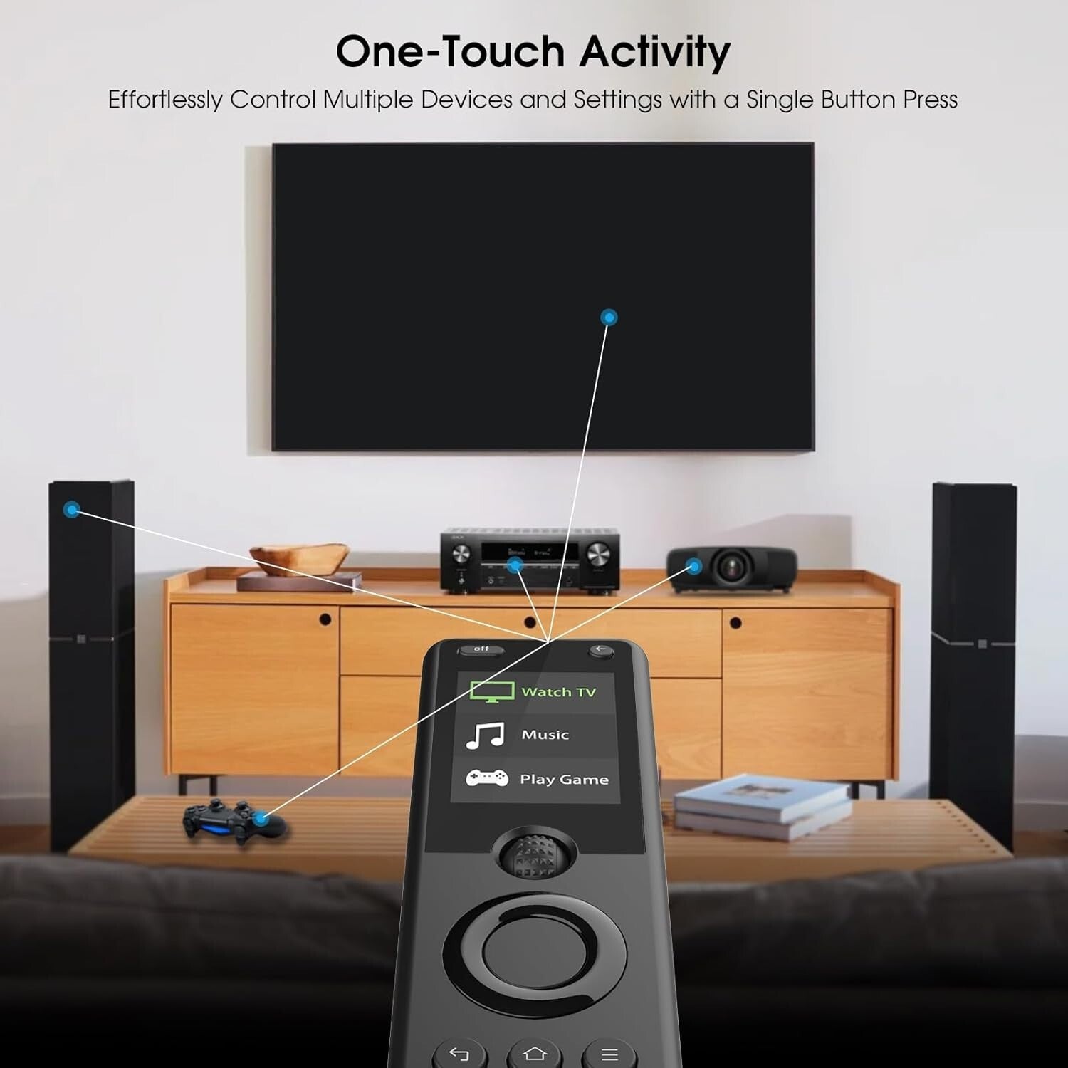 Effortless X1S Universal Remote: Smart Home Integration, Macro Buttons Included