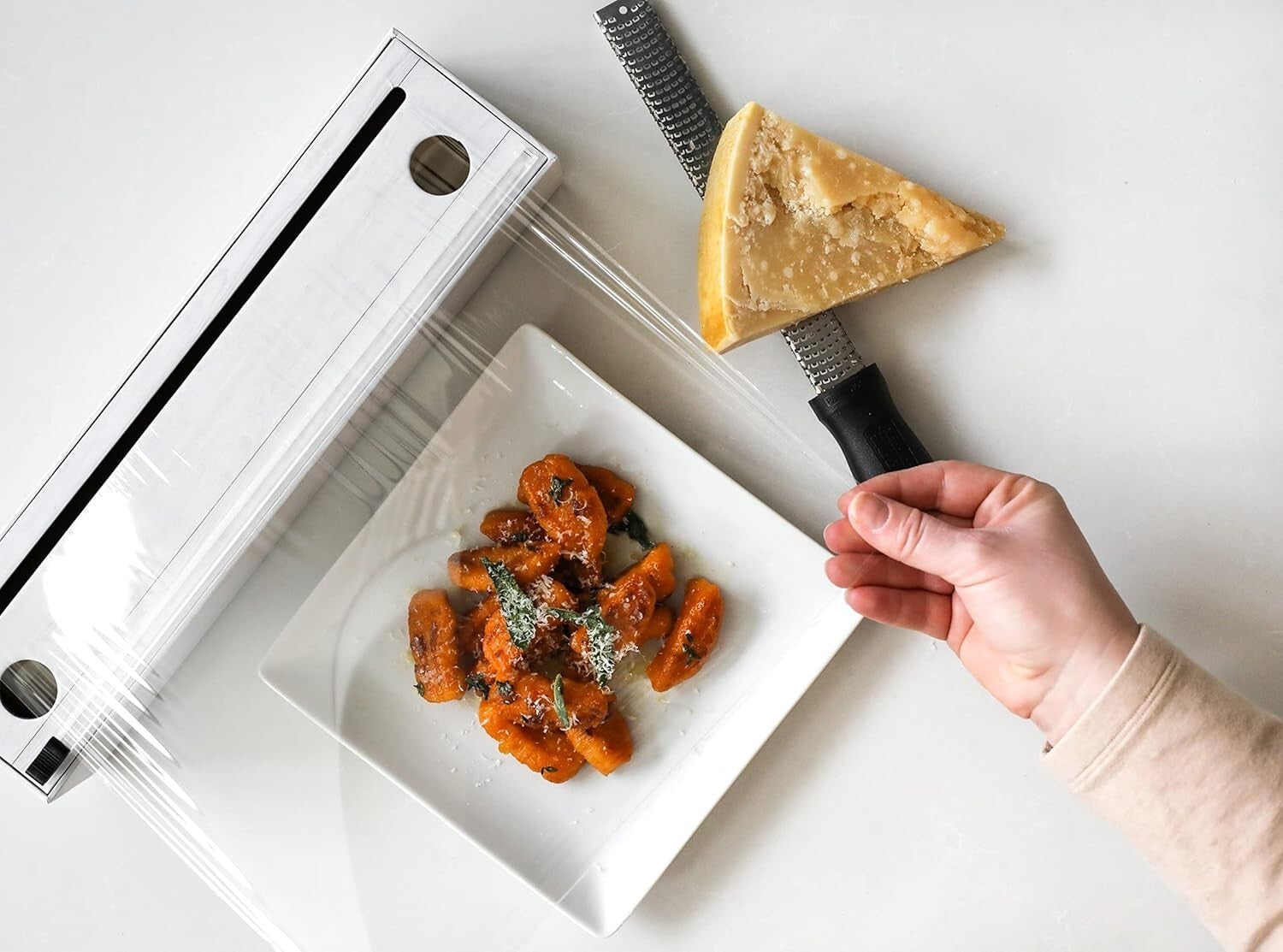 BPA Free Refillable Wrap Dispenser - 12" x 750' Roll for Elegant Food Storage