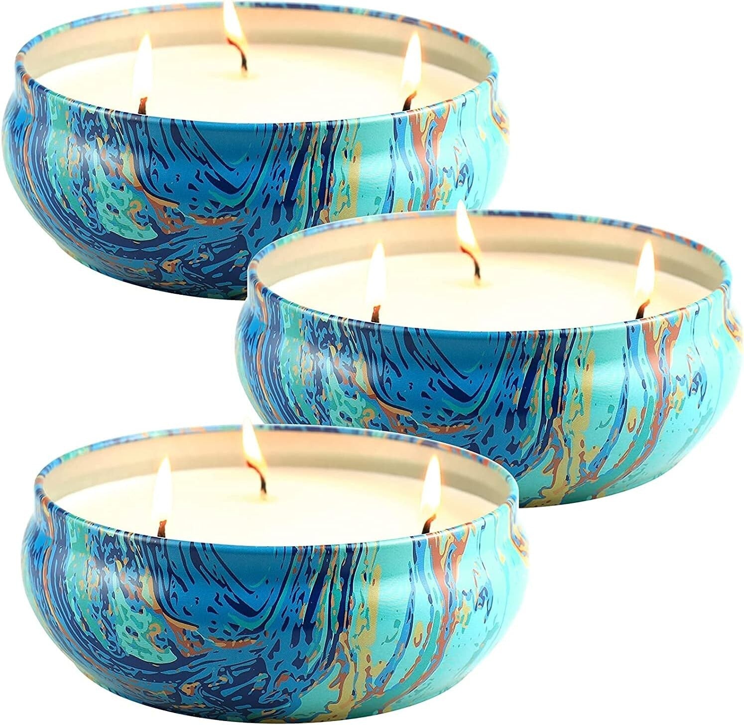 Natural Citronella Candle Set in Stylish Tin - Ideal for Outdoor Gatherings