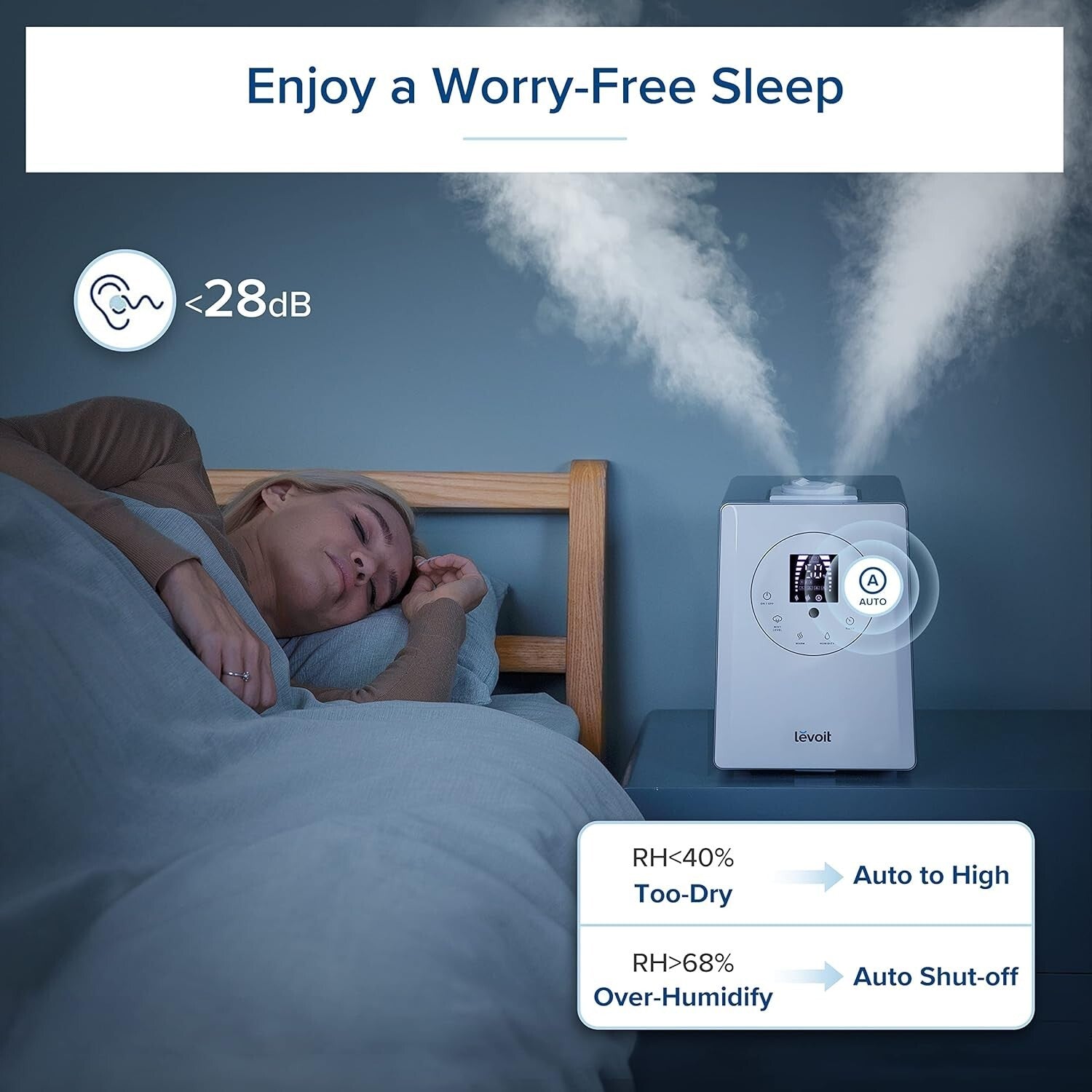 Effective 6L Home Humidifier: Adjustable Humidity Sensor & Essential Oils