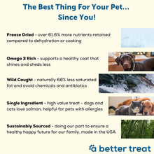 Load image into Gallery viewer, Sustainably Sourced Freeze Dried Salmon Treats - Healthy for Dogs of All Sizes