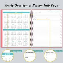 Load image into Gallery viewer, Stylish Pink 2025-2026 Planner - One Page Daily, Ample Writing Space, 8.5" x 11"