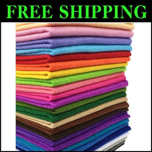 DIY Craft Heaven: 28 Colorful 17.8" Acrylic Felt Squares for Creative Projects