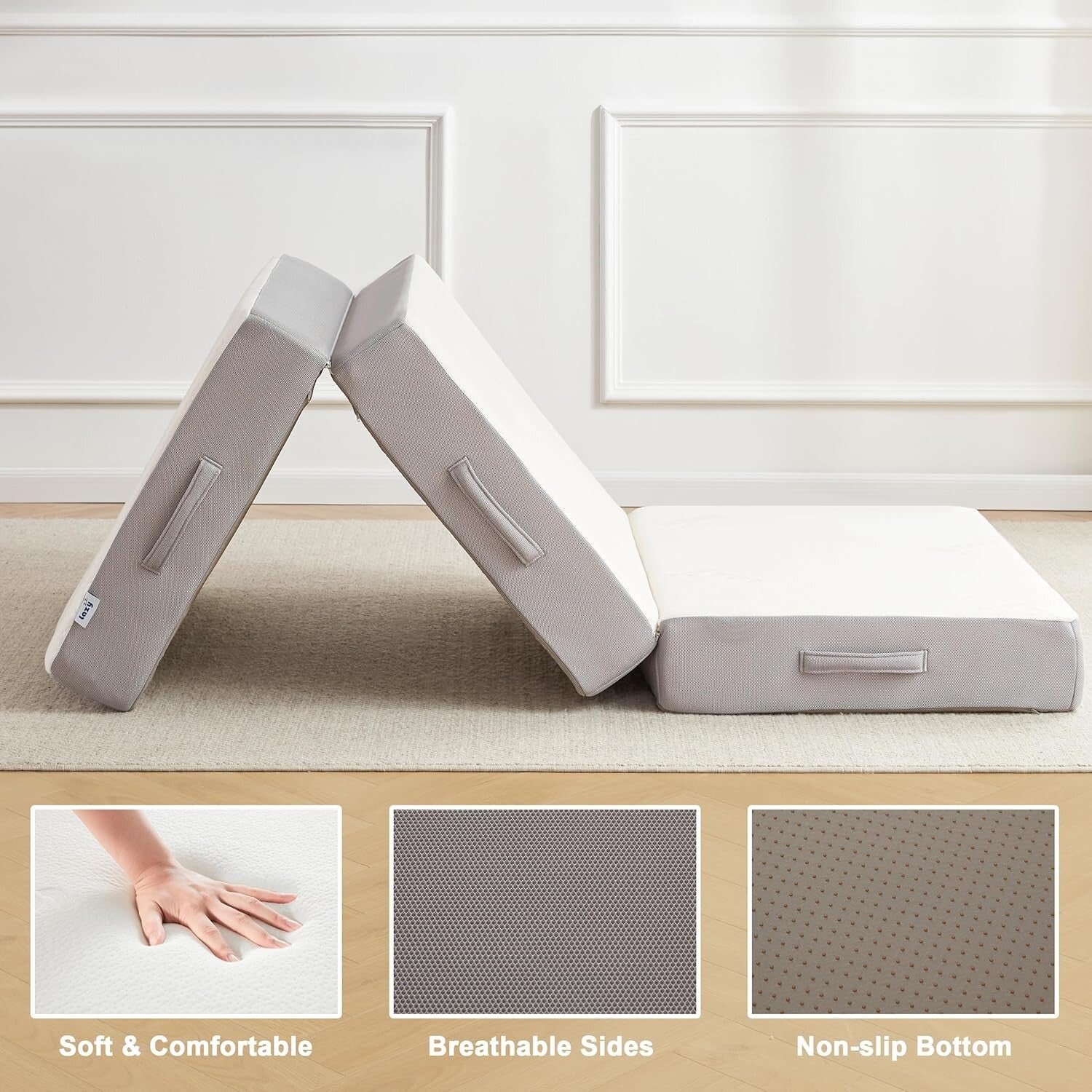 Comfortable 6-Inch Bamboo Memory Foam Mattress - Foldable & Easy to Carry