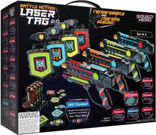 Load image into Gallery viewer, Hi-Tech Laser Tag Set - 360° Sensors, Rechargeable Vests &amp; Guns for All Ages