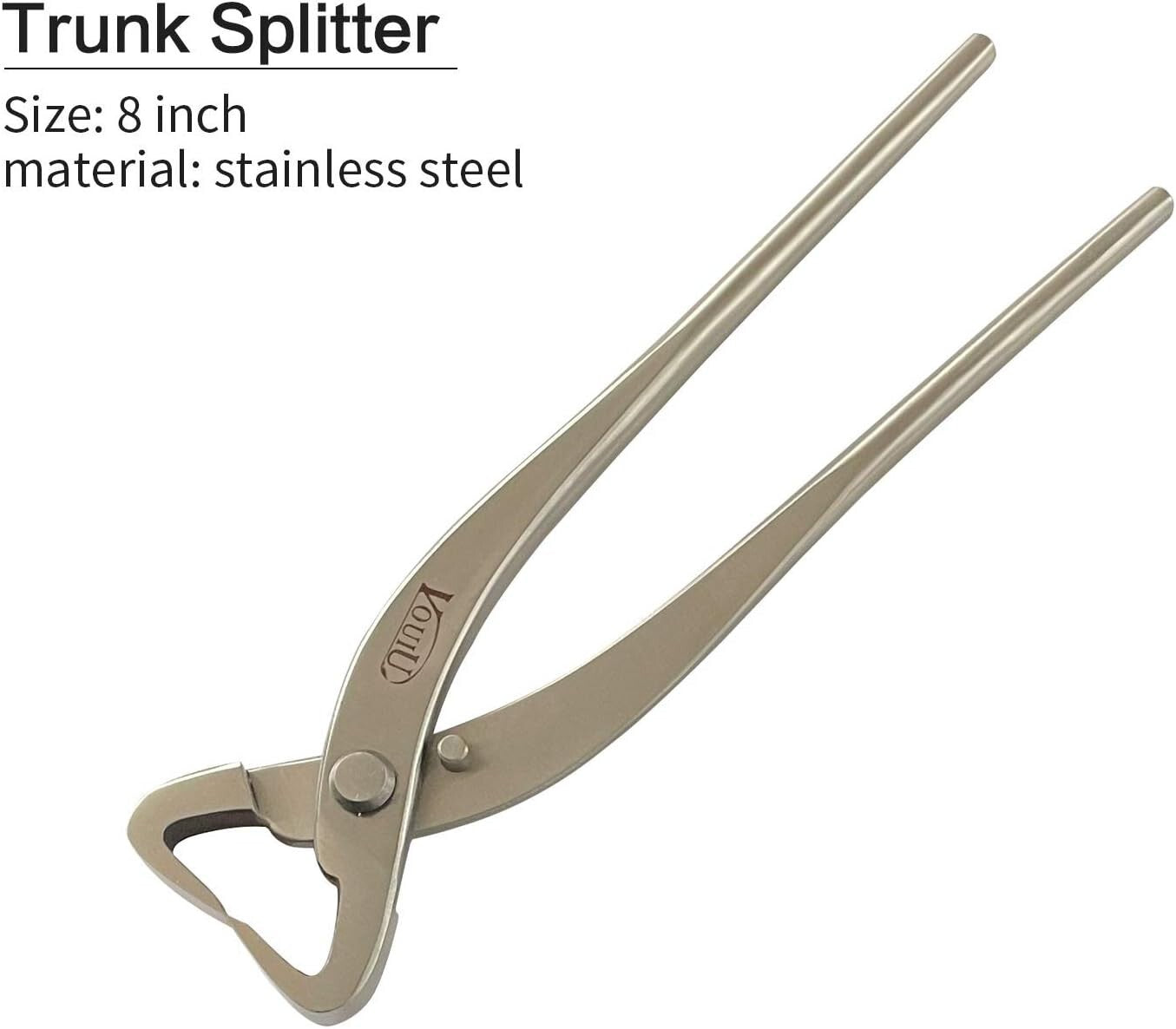 4-Piece Stainless Steel Bonsai Tool Set - Concave Cutter & Scissors Included