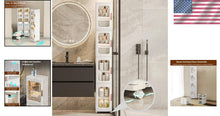 Load image into Gallery viewer, Compact 4-Tier Storage Organizer Cabinet with Adjustable Shelves - Modern White