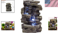 Load image into Gallery viewer, Decorative 4-Tier Tabletop Water Fountain with LED - Serene Ambiance Gift