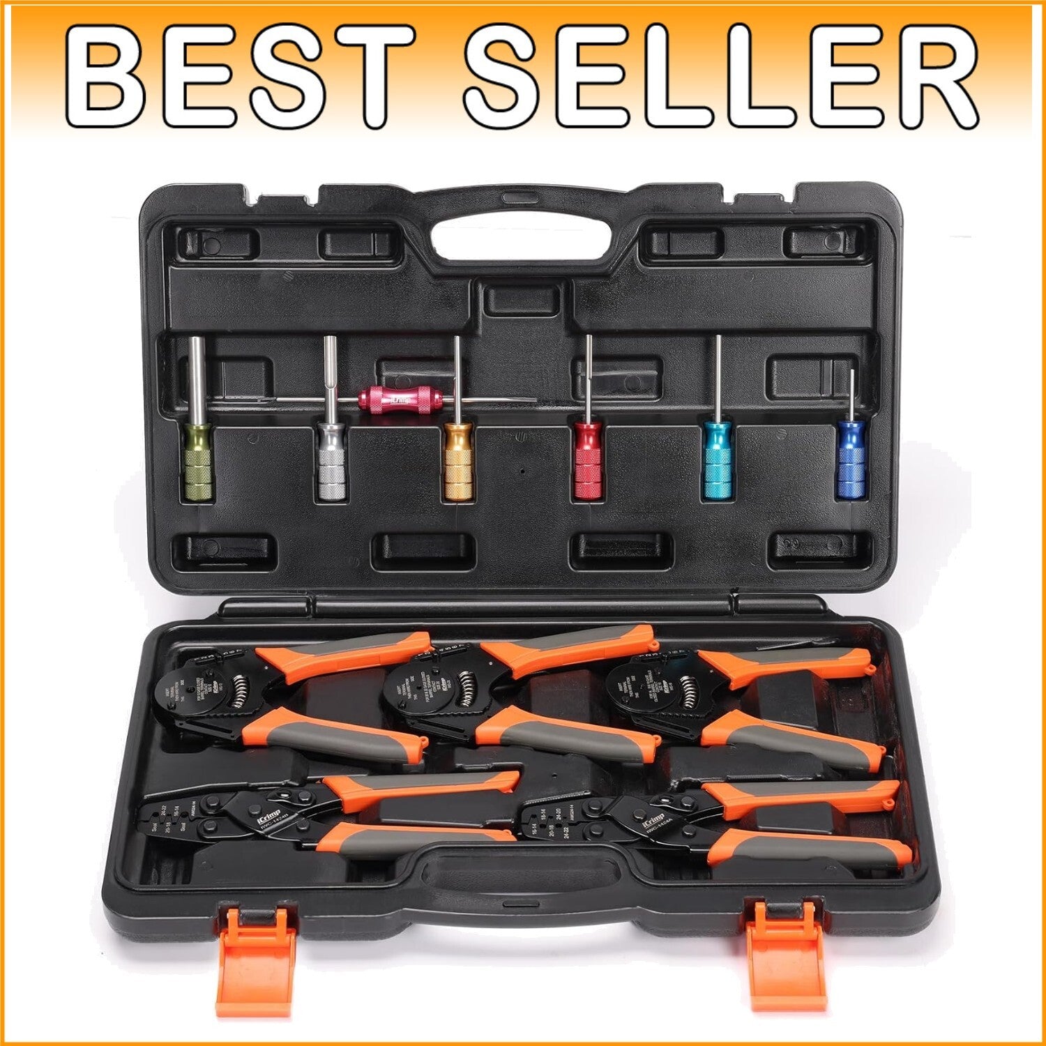 12-Piece Automotive Wiring Crimp Tool Set - Deutsch & Weather Pack Connectors
