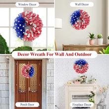 Load image into Gallery viewer, Durable Handcrafted 4th of July Mesh Wreath - Ideal for Summer and Memorial Day