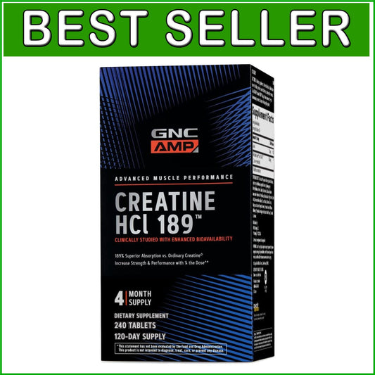 AMP Creatine HCl 189 Pills - Clinically Proven Muscle Builder & Performance
