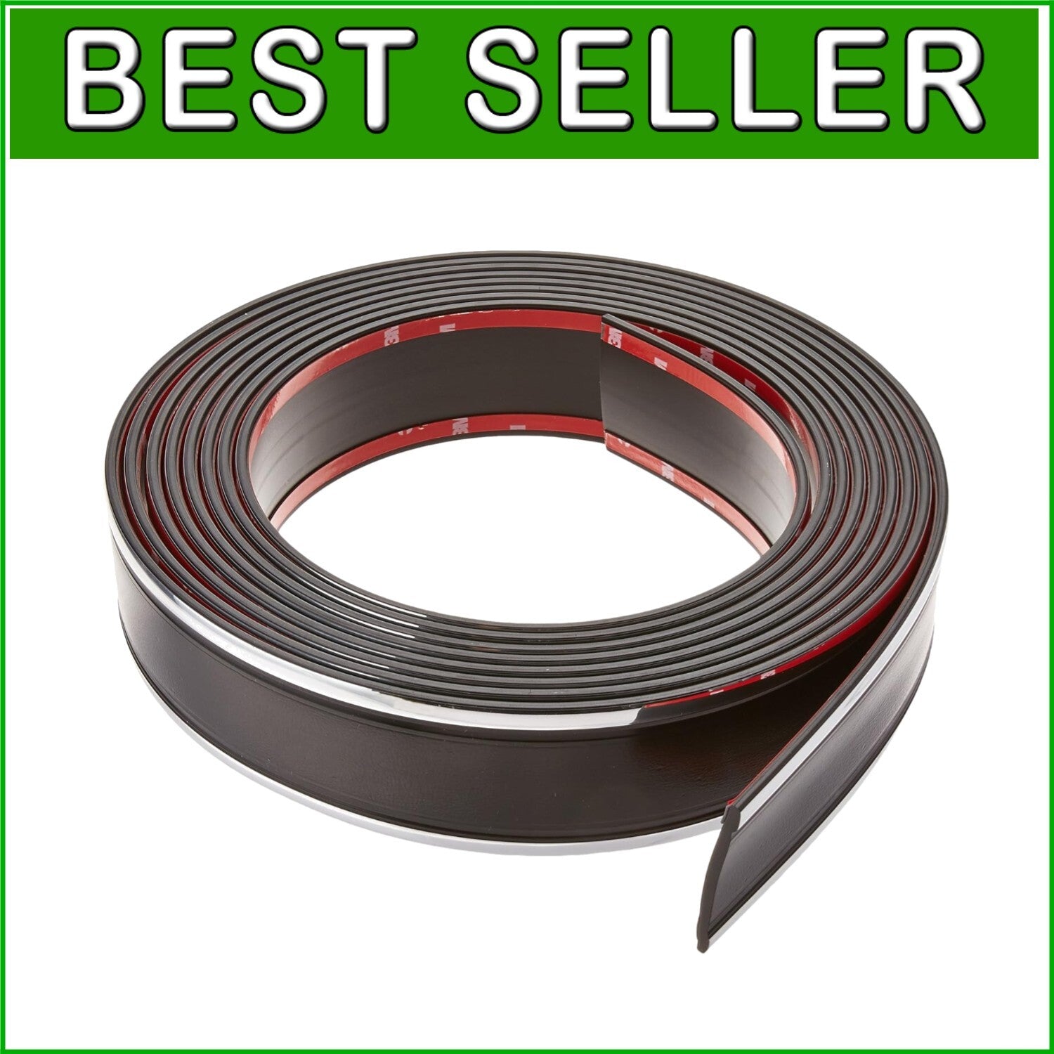 Automotive Body Molding - Premium Chrome Edge Trim, Easy 3M Tape Install, 18 ft