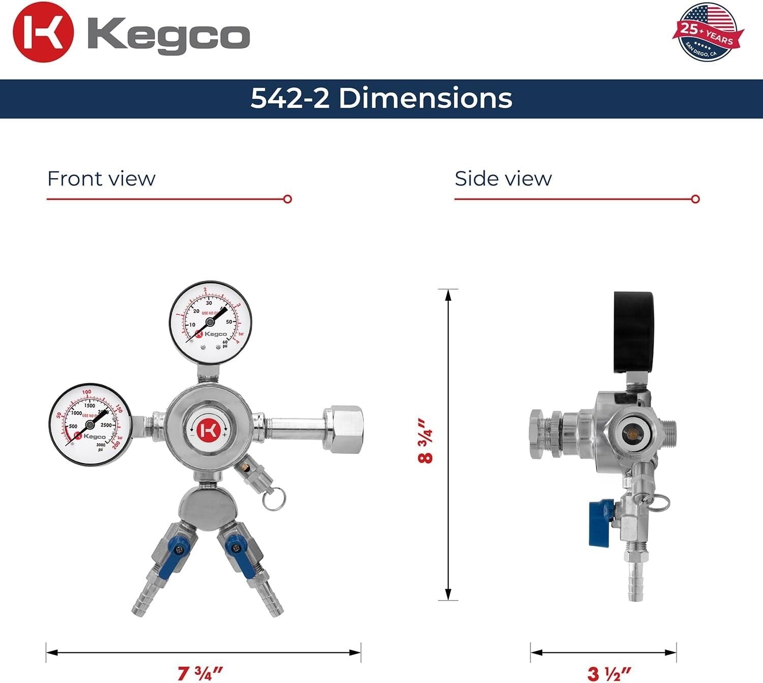 Versatile Keg Regulator with Safety Relief Valve - Perfect for Home Brewing