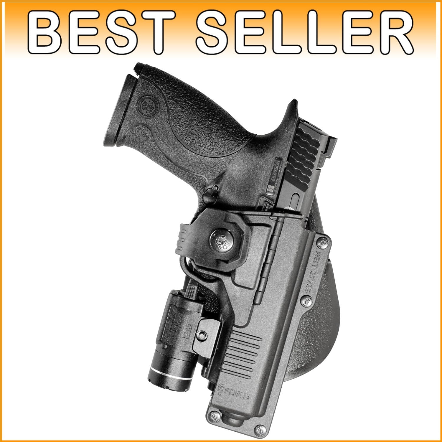 Dark Grey Right-Handed OWB Holster for Glock 17, 22 & S&W - Quick Draw Fit
