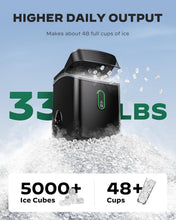 Load image into Gallery viewer, One-Click Pebble Ice Maker with 33Lbs Daily Output - Perfect for Home &amp; Office