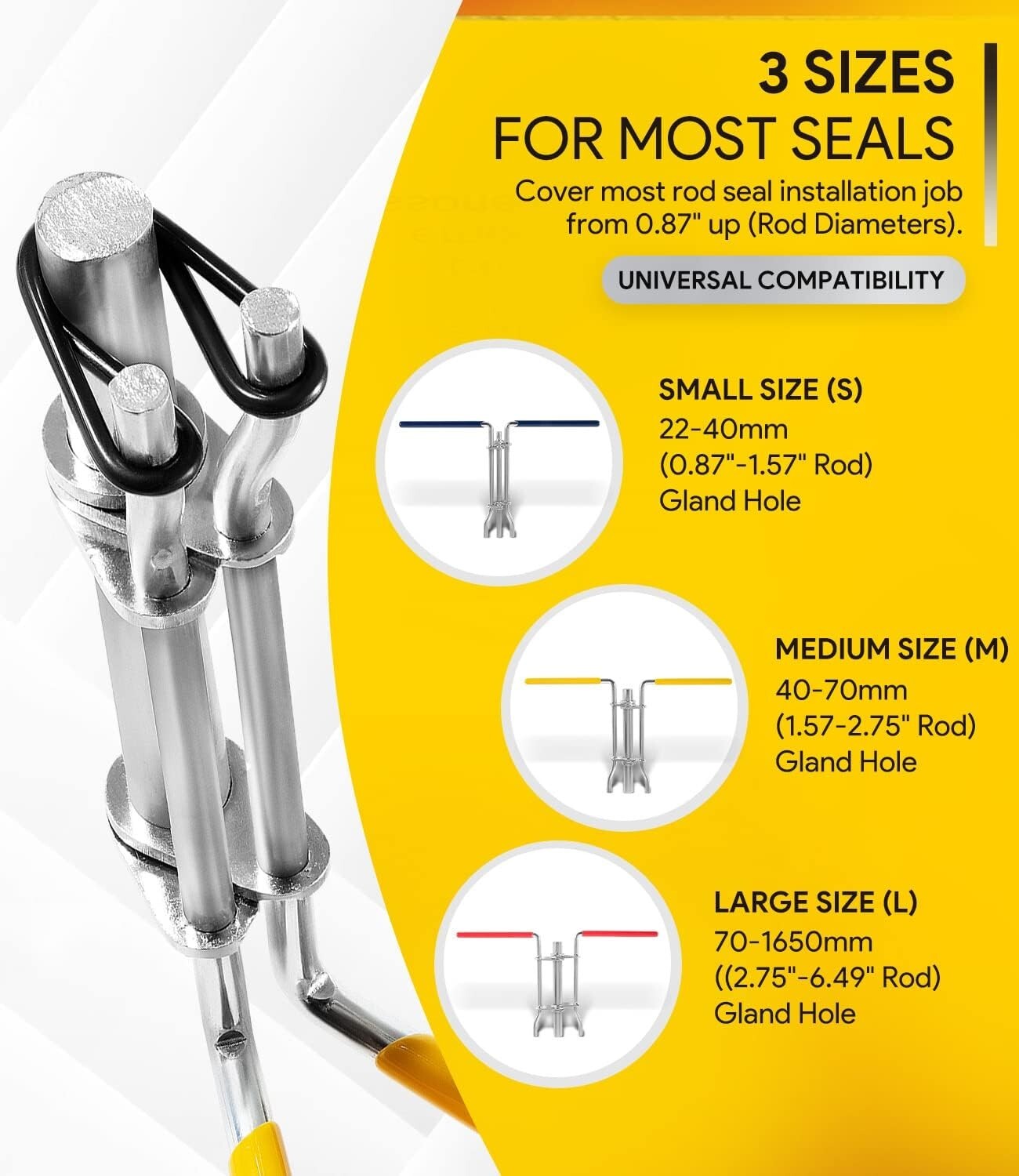 Adjustable Gland Nut Wrench & Seal Installer Kit for Efficient Hydraulic Repairs