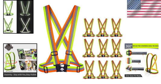 Lightweight Reflective Safety Vests in Yellow & Orange - Perfect for Active Use