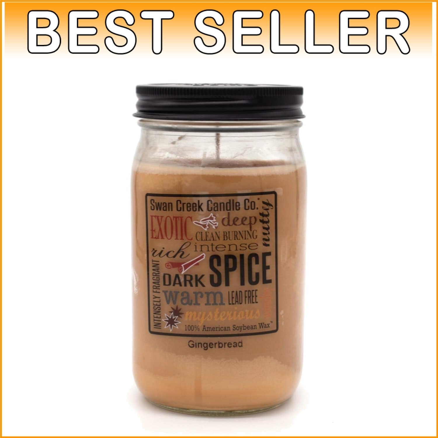 Clean Burning Gingerbread Candle - 100% Soy Wax Home Fragrance for All Seasons